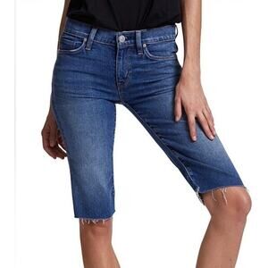 Hudson Jeans Amelia Bermuda Short Knee Length Stretch Denim Casual Dark Wash 26